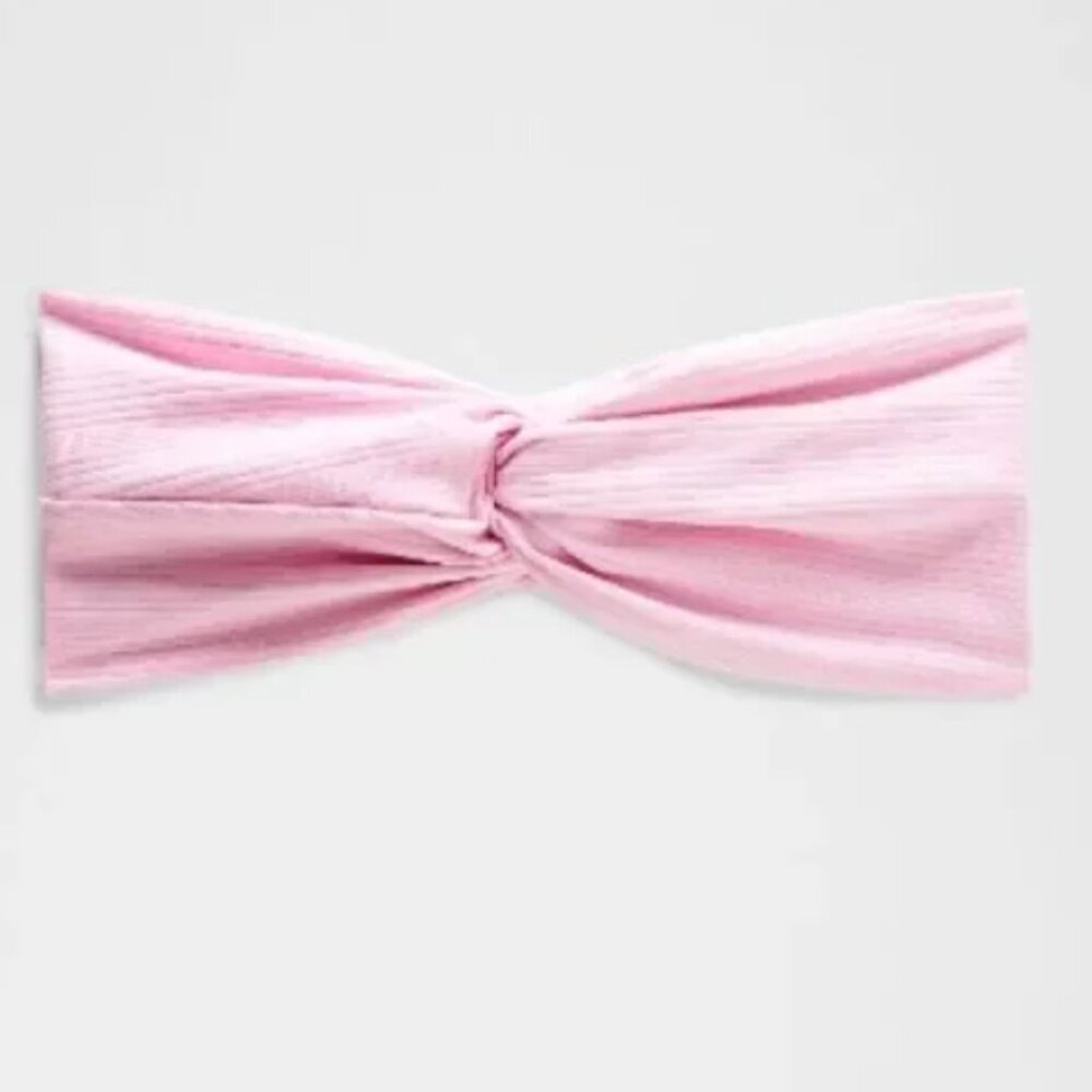 Lululemon Women's Ribbed Nulu Twist-Front Headband Meadowsweet Pink